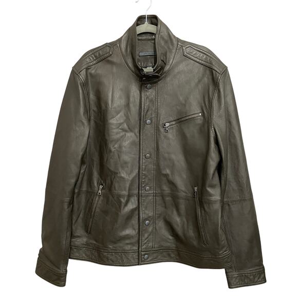 John Varvatos Men's Leather Jacket Sheep Skin Size 56 /US 46 / US Large - Picture 1 of 11